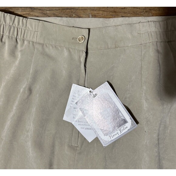 VTG NWT City Girl Bolen Skirt 18 Beige Modest Side Split Button Detail - Picture 5 of 7